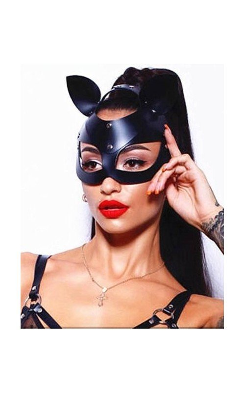 Encogimiento acuerdo limpiar Sensual Mascara Gata Catwoman De Piel Negra Mirada Felina